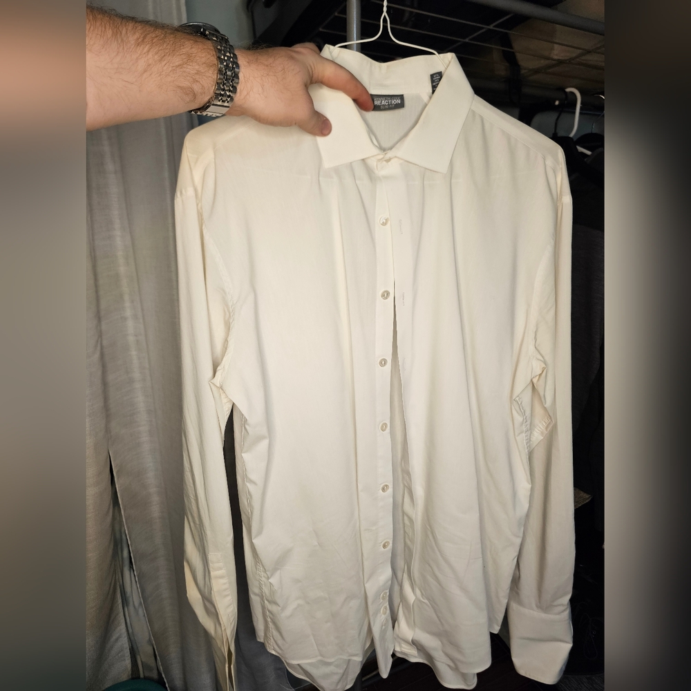 Kenneth cole french cuff dress shirt 15.5 34 mens